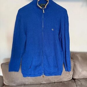Ralph Lauren Blue Ribbed Cardigan